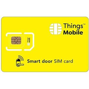 Simkaart voor poortopener, Things Mobile met wereldwijde dekking en GSM/2G/3G/4G LTE multi-operatornetwerk, zonder vaste kosten, zonder vervaldatum en concurrerende kosten, incl. € 10 tegoed