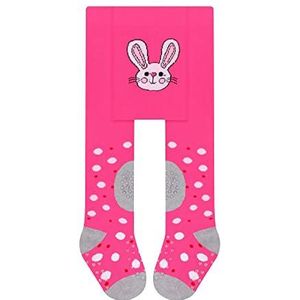 L&K-II 2769 Kruipmaillot voor baby's, meisjes en jongens, panty met ABS-zool, antislip, noppen, stippen, dier, hart, motief 2769, 2769D-1-serie, 68/74 cm