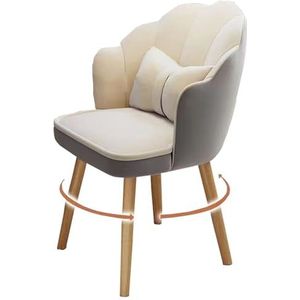 Fauteuil voor slaapkamer Zachte fluwelen fauteuil, 360° draaistoel, vrijetijdsstoel voor woonkamer/ijdelheid, Scandinavische gestoffeerde stoel Keukenstoelen C