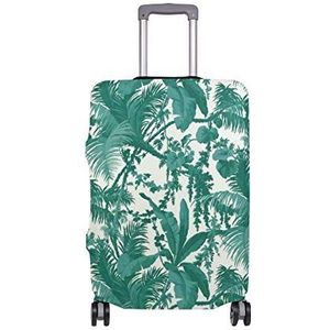 MONTOJ Tropical Donker Groen Patroon Koffer Hoes Bagage Cover ALLEEN Cover