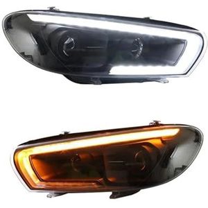 Auto Koplamp Lens Voor VW Voor Scirocco 2009 2010 2011 2012 2013 2014 2015 2016 2017 LED Koplamp Richtingaanwijzer Lamp Montage(2pcs full A)