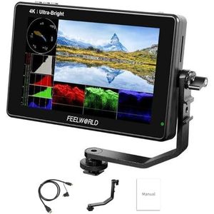 Feelworld LUT7 7 inch 1920x1200 IPS 4K touchscreen 2200nit Ultra Bright DSLR-camera veldmonitor ondersteuning HDMI DC-uitgang, 3D-sleuf, golfvorm, lichtsensor