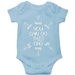 You Can Do This Dad - First Time Dad Gift - Grappige schattige baby klimplant, eendelig babyrompertje, Lichtblauw, Pasgeborene