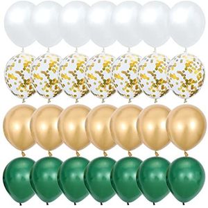 Ballonnen 40 stks10inch avocado sage groene ballonnen parel wit goud confetti ballon bruiloft douche verjaardagsfeestje decoraties Heliumballonnen (Size : Dark Green)