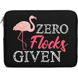 Grappige Flamingo Zero Flocks Gegeven Laptop Sleeve Case Casual Computer Beschermhoes Slanke Tablet Draagtas 10 inch