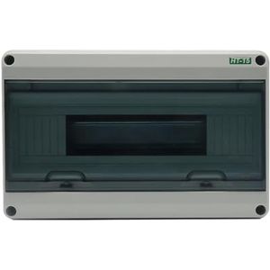 Waterdichte verdeeldoos van kunststof, HT-5/8/12/15/18/24, verdeeldoos, paneelmontage, waterdichte aansluitdoos voor buiten, IP65(HT-15-310 x 195 x 110 mm)