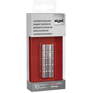 Sigel SuperDym-magneten 10 Stuk Zylinder silber