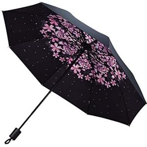 Paraplu Regenparaplu's Grote 3D Bloemenprint 3 Opvouwbare Paraplu Outdoor Parapluie Winddichte Regenparaplu Paraplu's Zakparaplu Reisparaplu (Color : B)
