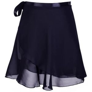 YDYAENIO Dames Chiffon Ballet Dans Rok Volwassen Chiffon Ballet Tutu Dans Rok Vrouwen Meisjes Gymnastiek Wrap Rok Training Ballet Rokken Ballet Dans, Zwart, S Height 60-120cm