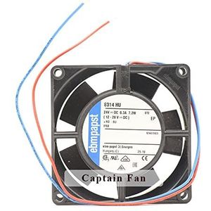 8314HU Ebm Papst Ventilator 8032 DC 24V Ventilator 6W IP68 Axiale Koelventilator voor Pitch Controller/Waterdichte Ventilator