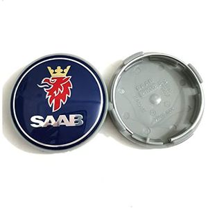 4 Stks Auto Naafdoppen, Stofdichte Velgen Badge Wielnaafdoppen, Waterdichte Wieldoppen, Exterieur Decoratie Accessoires, Voor Saab 900 9000 9-3 9-4 9-5, 63mm,C