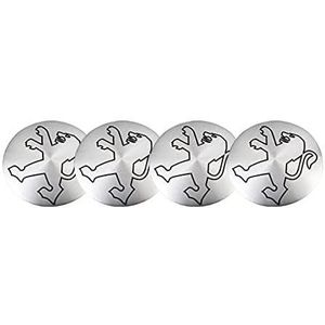 SJZZJMZ 4 stuks auto wieldoppen voor Peugeot 206 307 308 3008 207 208 407 508 2008 5008 107 56mm auto wieldoppen wieldoppen stickers vervanging C