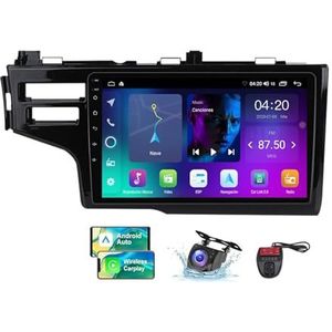 Android 13 QLED Autoradio voor Honda Jazz Fit GP GK 2013-2020 - Ingebouwde DSP/Carplay/Android Auto - Camera + DVR - 9 inch 2 Din - Stuurbediening - FM AM RDS DAB Radio - BT 5.0(NF-2)