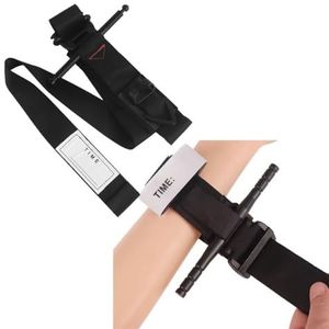 Tactische Tourniquet, Reddingsapparaat Met Één Hand, Bevestigingsstang Van Aluminiumlegering, Lengte 106 Cm, Tijdregistratie, Afneembare Gesp(100PCS)