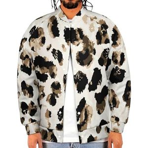 Aquarel Luipaard Cheetah Skin Grappige Mannen Baseball Jacket Gedrukt Jas Zachte Sweatshirt Voor Lente Herfst