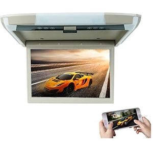 Draagbare dvd-speler voor videospelers op hoofdsteunen in auto's 12.1 Inch Auto Video Speelt Auto Plafond TV Dakmontage Display Multimedia Auto Monitor HD Lcd-scherm MP5 HDMI Speaker Link met HD-roter
