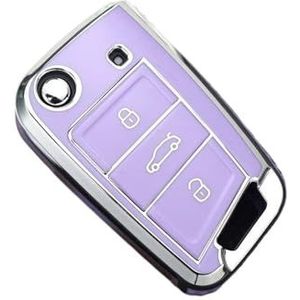 Autosleutel beschermhoes Zachte TPU Autosleutel Beschermhoes Shell Voor Polo Voor Octavia A7 Voor Kodiaq Seat Ateca Leon Voor Golf 7 MK7 VII Voor Fob Houder Sleutel Shell(2)