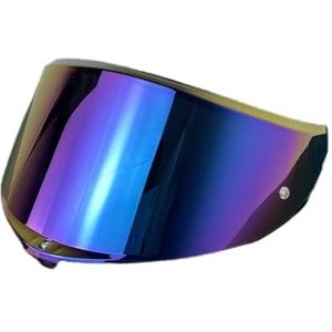 Motorhelm vizier lens, Helmvizier, K6 gezichtsscherm vizierbasis for AGV K6 K6S helmvizier (vizierbasis)(Rainbow-day Use Only)