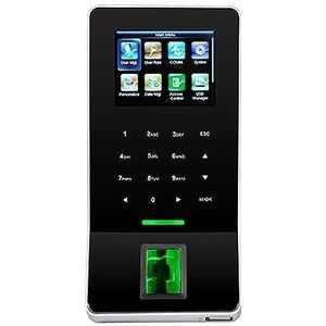 Inklokken in Machine, F22 Tijdregistratiemachine TCP/IP USB Vingerafdruk Deur Toegangscontrolesysteem Kleurenscherm Optionele kaartlezer Kantoorponsklok(Color:F22 ID)