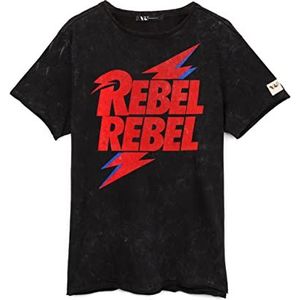 David Bowie T-shirt Unisex Volwassenen Rebel Rebel Song Music Band Black Tee L