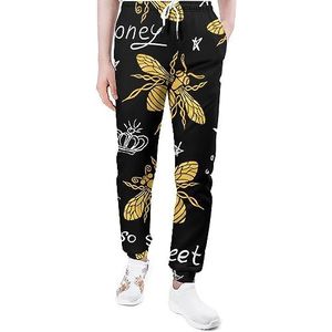 Honey Bee Queen Golden Wings Insect Joggingbroek voor Mannen Yoga Atletische Jogger Joggingbroek Trendy Lounge Jersey Broek XL