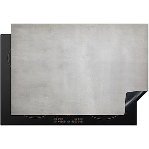 KitchenYeah© Inductie Beschermer 77x51 cm Keuken Decoratie Kookplaat Beschermer voor Inductiekookplaat Afdekplaat Anti Slip Mat - Beton - Grijs - Cement - Industrieel - Structuur