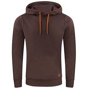 riverso Hoodie voor heren, regular fit, RIVEnno, capuchontrui, sweatshirt, grijs, groen, blauw, rood, bruin, zwart, S, M, L, XL, XXL, 3XL, 4XL, 5XL, Dark Brown (21400), 4XL