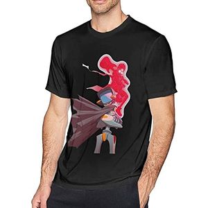 FLCL Fooly Cooly T Shirt Mens Cotton Short Sleeve Casual Blouse Top Long Sleeve for Unisex Adult overhemden(Small)
