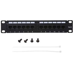 Netwerken Muur Mount Rack Mount Bracket CAT6 Patch Panel 12 Port