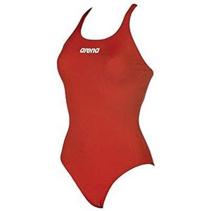 arena Dames Sport Badpak Solid Swim Pro (sneldrogend, UV-bescherming UPF 50+, chloorbestendig), rood-wit (45), 40