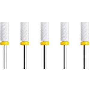 5 stuks keramische nagelkunstboorbits, roterende snijder, reinigingsapparaat for manicure, nagelfreesmachine, accessoires, verwijdering van nagelgelgereedschap(48 5Pcs)