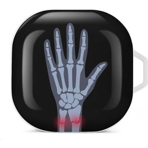 Fracture X Ray Concept Oordopjes Hoesje Compatibel met Samsung Hard Shell Beschermhoes Wit-Stijl