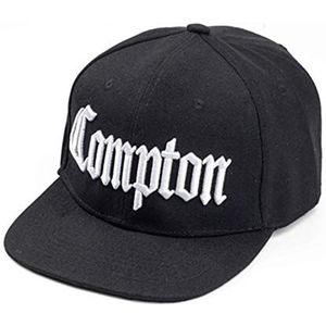 YIFEID Baseball Caps Mens Compton Embroidery Baseball Hats Fashion Adjustable Cotton Men Caps Traker Hat Women Hats Hop Snapback Cap Summer,Black