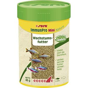 sera ImmunPro Mini kweekker, visvoer of jonge visvoer en voor alle kleine vissen tot 4 cm met probiotica in het aquarium voor snelle groei, krachtige ontwikkeling en briljante kleurweergave, 100 ml (59 g)
