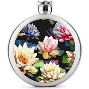 Fantastic Lotus Flower Heupfles 5 oz lekvrije drankfles roestvrij staal wijnfles voor bruiloft feest geschenken