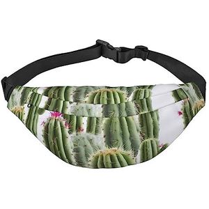 Cactus heuptasjes voor dames en heren, lichtgewicht, verstelbare heuptas voor reizen, wandelen, fietsen, Zwart, Eén maat