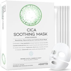 #OOTD Cica Soothing Sheet Mask - Kalmerend Cica-masker, ideaal voor de gevoelige huid. Hydrateert en verlicht irritatie en verzorgt veganistisch voor een zachte, vernieuwde huid.