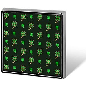 Ierse Vier Blad Lucky Clovers Gelukkig St. Patrick's Day Vierkante Pin Badge Mode Revers Badge Broche Art Pin Decoratief voor Jassen Rokken Tassen Pak