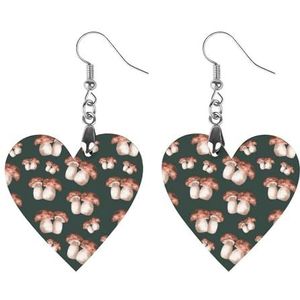 Eekhoorntjesbrood Leuke Hartvormige Hanger Oorbellen Voor Vrouwen Lichtgewicht Houten Oorbellen Mode-sieraden Geschenken
