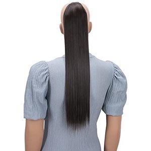 CAISHA 60cm Haarstukje Vlecht Paardenstaart Haarextensies Glad Bruin HC7
