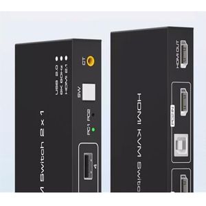 8k 2.1-switch 2-in-1 4K 120Hz 8K 60Hz Dual Port USB 3.0 KVM-switch HDR HDCP2 Naadloze Schakeling