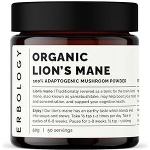 Erbology Organische Lion's Mane Paddenstoelenpoeder 50 Porties