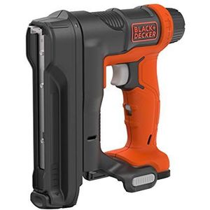 BLACK+DECKER BDCT12N-XJ Draadloze nagelnietmachine, oplader met 80 nietjes, 100 nietjes, 14 mm, 12 V, oranje, zonder batterij