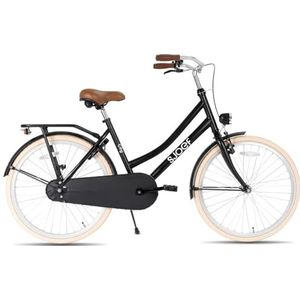SJOEF City Meisjesfiets 24 inch | 8-12 Jaar | Mat Zwart