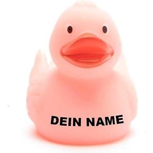 Badeend - personaliseerbaar (Glow in the Dark Eend (roze))