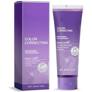 Paarse Verhelderende Tandpasta, Verwijdert Oppervlaktevlekken, Maakt de Tanden Witter, Beschermt Het Tandvlees, Verfrist de Adem(2pcs)