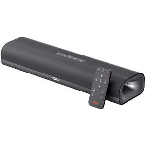 OXS Thunder Lite PC Gaming Soundbar, soundbar voor tv met virtueel surroundgeluid, 2 full-range drivers, basbuis, compact ontwerp, HDMI/AUX/Optisch compatibel, Bluetooth 5.0 draadloze verbinding