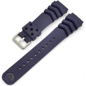Kijk naar bands Horlogebanden Duikhorlogeband Heren Sport Siliconen Waterdicht Polsband Armband Riem Accessoires Vervangingsband Dagelijks (Color : Blue, Size : 22mm)
