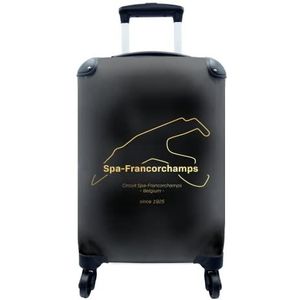 MuchoWow® Koffer - Spa Francorchamps - Formule 1 - Circuit - Past binnen 55x40x20 cm en 55x35x25 cm - Handbagage - Trolley - Fotokoffer - Cabin Size - Print