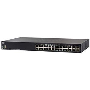 Cisco SG350X-24 10GBase-T-Managed Switch (stapelbaar) met 24 poorten (SG350X-24-K9-EU)